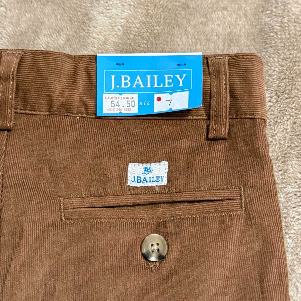 J. Bailey Boys Brown Corduroy Pants Size 7 NWT CHAMP-25F Straight Leg Trousers